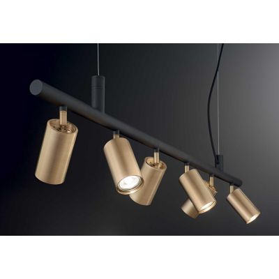 LAMPADA A SOSPENSIONE ULTRA MODERNA CON DIFFUSORI IN METALLO ORIENTABILI BIANCO,OTTONE O NERO CRISTALENSI - Cristalensi Shop Onl