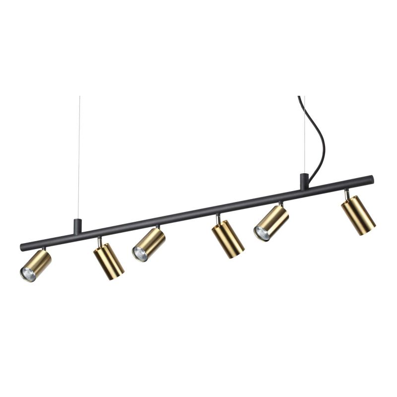 LAMPADA A SOSPENSIONE ULTRA MODERNA CON DIFFUSORI IN METALLO ORIENTABILI BIANCO,OTTONE O NERO CRISTALENSI - Cristalensi Shop Onl