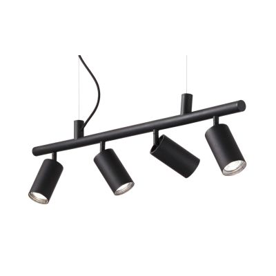 DYNAMITE LAMPADA A SOSPENSIONE MODERNA CON QUATTRO DIFFUSORI IN METALLO BIANCO,NERO O OTTONE ORIENTABILI Ideal Lux - Cristalensi