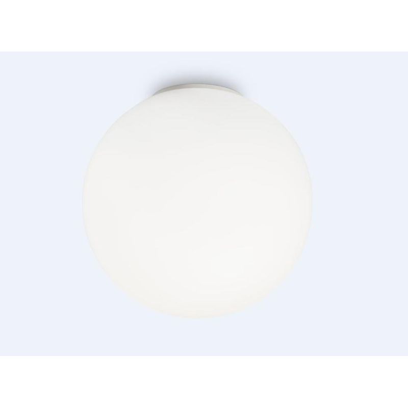 PLAFONIERA MODERNA CON DIFFUSORE A SFERA IN VETRO SOFFIATO BIANCO DIAMETRO CM 40 CRISTALENSI - Cristalensi Shop Online
