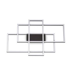 PLAFONIERA MODERNA A LED 31W LUCE 3000K CON DIFFUSORI RETTANGOLARI BIANCHI O NERI CRISTALENSI - Cristalensi Shop Online 2
