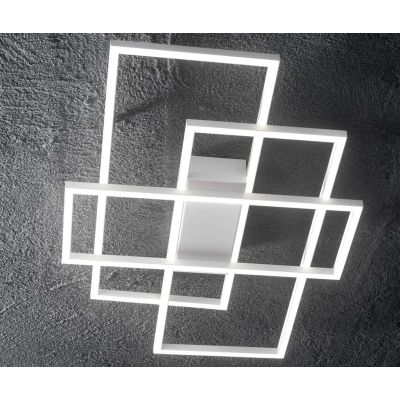 PLAFONIERA MODERNA A LED 31W LUCE 3000K CON DIFFUSORI RETTANGOLARI BIANCHI O NERI CRISTALENSI - Cristalensi Shop Online