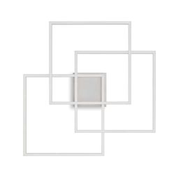 PLAFONIERA MODERNA A LED 35W LUCE 3000K CON DIFFUSORI QUADRATI BIANCHI O NERI CRISTALENSI - Cristalensi Shop Online 2