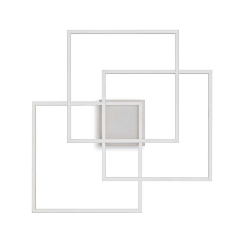 PLAFONIERA MODERNA A LED 35W LUCE 3000K CON DIFFUSORI QUADRATI BIANCHI O NERI CRISTALENSI - Cristalensi Shop Online