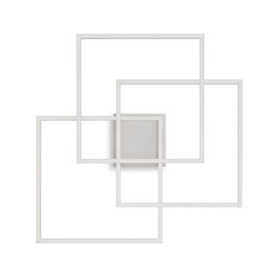 PLAFONIERA MODERNA A LED 35W LUCE 3000K CON DIFFUSORI QUADRATI BIANCHI O NERI CRISTALENSI - Cristalensi Shop Online