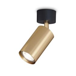 PLAFONIERA MODERNA CON DIFFUSORE IN METALLO ORIENTABILE COLORI BIANCO,NERO O OTTONE CRISTALENSI - Cristalensi Shop Online 2