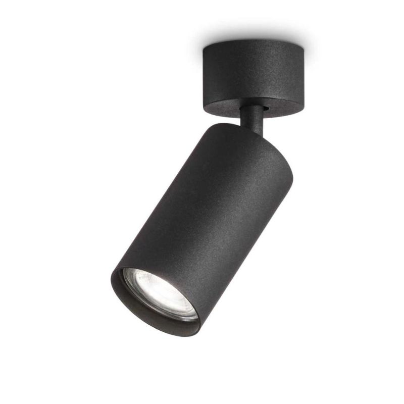 PLAFONIERA MODERNA CON DIFFUSORE IN METALLO ORIENTABILE COLORI BIANCO,NERO O OTTONE CRISTALENSI - Cristalensi Shop Online