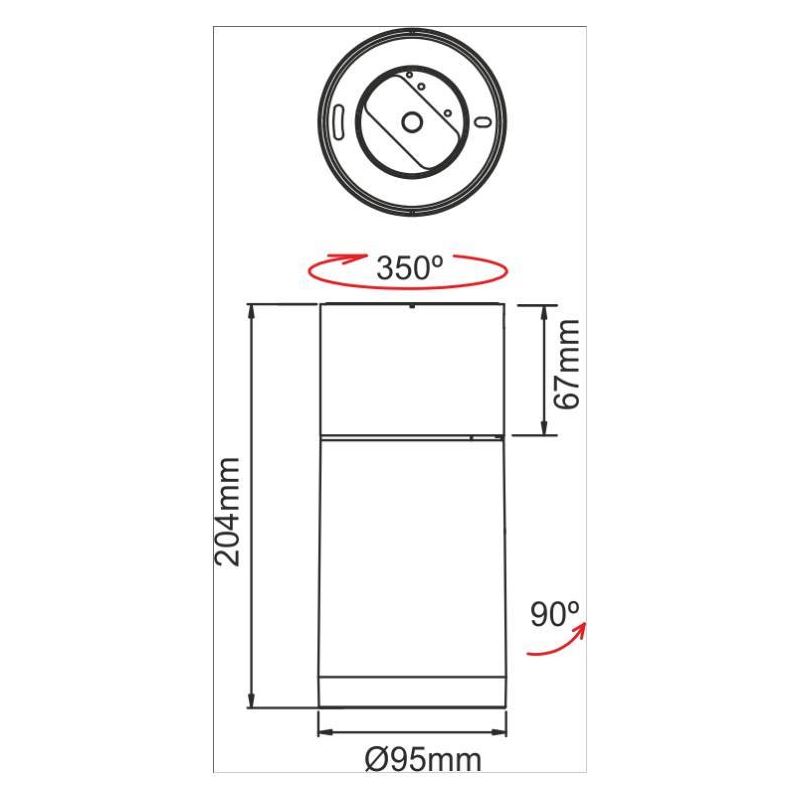 NOX PLAFONIERA PROIETTORE DIREZIONABILE A LED 30W 2700K 3000K E 4000K BIANCA O NERA BENEITO FAURE - Cristalensi Shop Online