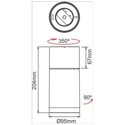 NOX PLAFONIERA PROIETTORE DIREZIONABILE A LED 30W 2700K 3000K E 4000K BIANCA O NERA BENEITO FAURE - Cristalensi Shop Online