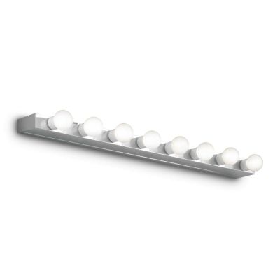 APPLIQUE PER SPECCHIO DA BAGNO CON 8 LUCI IN METALLO NEI COLORI BIANCO O CROMO CRISTALENSI - Cristalensi Shop Online