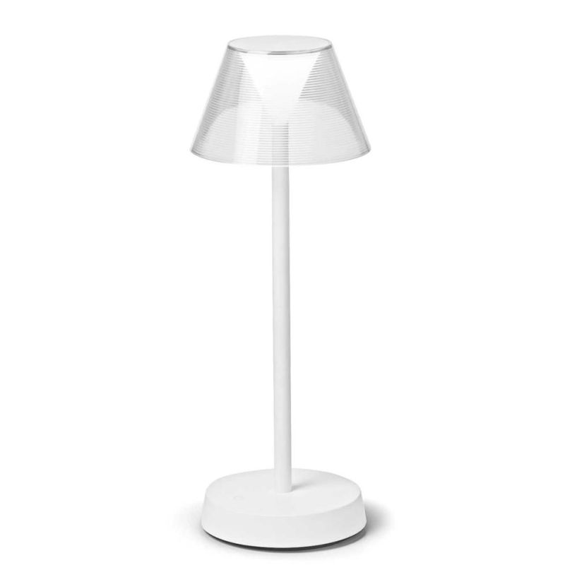 LAMPADA DA TAVOLO MODERNA IP44 LED 7W LUCE 3000K RICARICABILE PER INTERNI ED ESTERNI CRISTALENSI - Cristalensi Shop Online