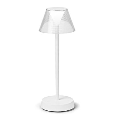 LAMPADA DA TAVOLO MODERNA IP44 LED 7W LUCE 3000K RICARICABILE PER INTERNI ED ESTERNI CRISTALENSI - Cristalensi Shop Online