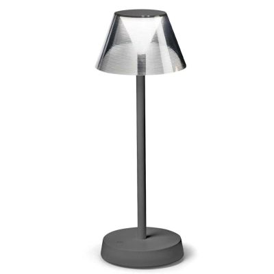 LAMPADA DA TAVOLO MODERNA IP44 LED 7W LUCE 3000K RICARICABILE PER INTERNI ED ESTERNI CRISTALENSI - Cristalensi Shop Online