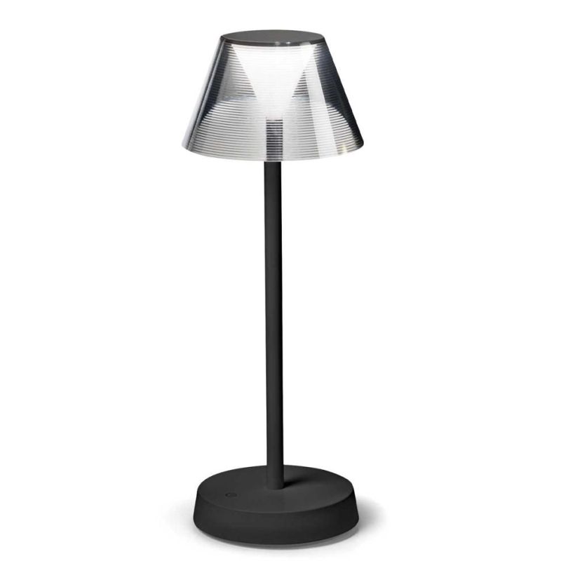 LAMPADA DA TAVOLO MODERNA IP44 LED 7W LUCE 3000K RICARICABILE PER INTERNI ED ESTERNI CRISTALENSI - Cristalensi Shop Online