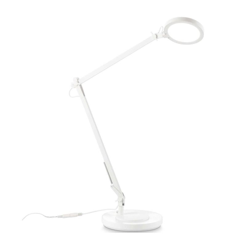 LAMPADA DA TAVOLO MODERNA ORIENTABILE LED 10W LUCE 4000K ALLUMINIO BIANCA O NERA CRISTALENSI - Cristalensi Shop Online