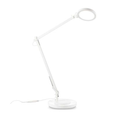 LAMPADA DA TAVOLO MODERNA ORIENTABILE LED 10W LUCE 4000K ALLUMINIO BIANCA O NERA CRISTALENSI - Cristalensi Shop Online