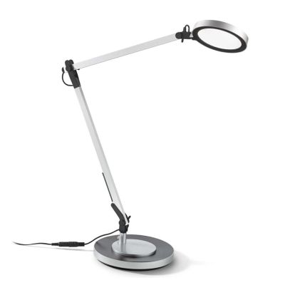 LAMPADA DA TAVOLO MODERNA ORIENTABILE LED 10W LUCE 4000K ALLUMINIO BIANCA O NERA CRISTALENSI - Cristalensi Shop Online