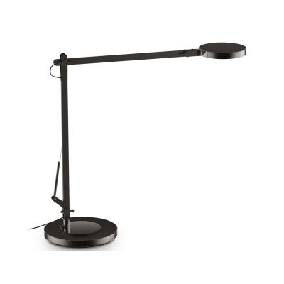 LAMPADA DA TAVOLO MODERNA ORIENTABILE LED 10W LUCE 4000K ALLUMINIO BIANCA O NERA CRISTALENSI - Cristalensi Shop Online