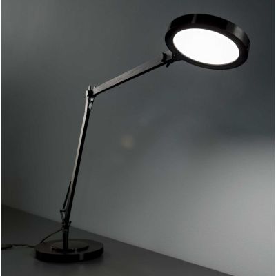 LAMPADA DA TAVOLO MODERNA ORIENTABILE LED 10W LUCE 4000K ALLUMINIO BIANCA O NERA CRISTALENSI - Cristalensi Shop Online