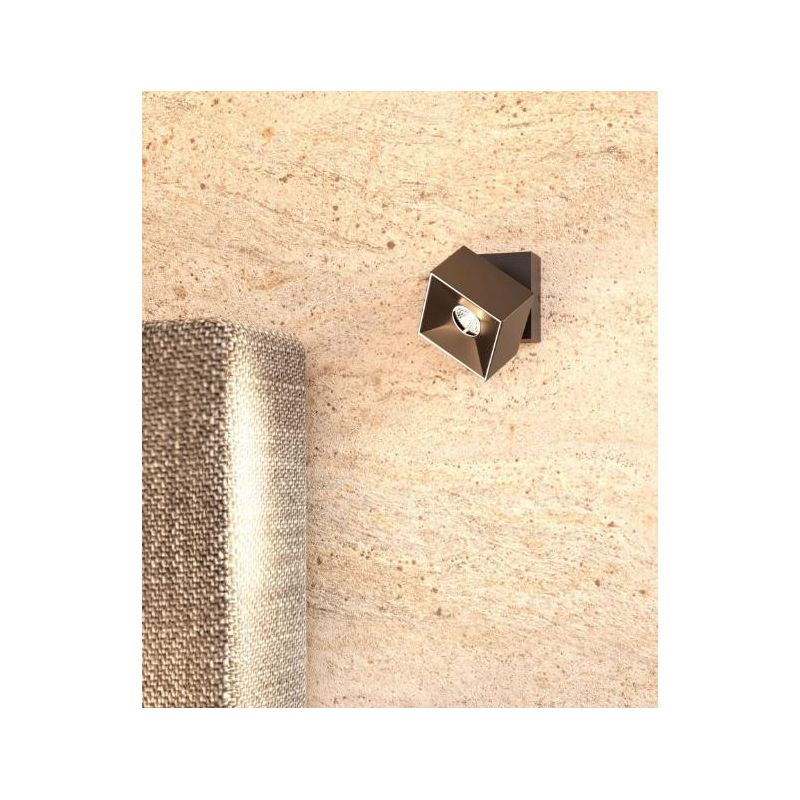 MINI RUBYC APPLIQUE PLAFONIERA PROIETTORE A LED 7W BIANCO O NERO DIREZIONABILE BENEITO FAURE - Cristalensi Shop Online