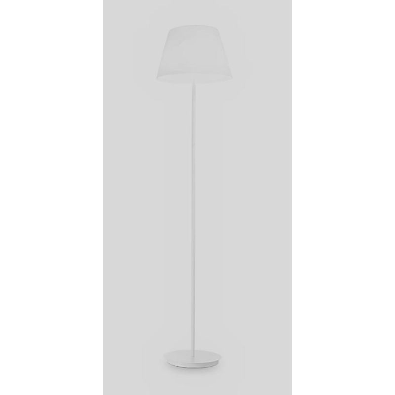 LAMPADA DA TERRA IN VETRO SOFFIATO BIANCO LATTE CON DIFFUSORE DIAMETRO CM 40 CRISTALENSI - Cristalensi Shop Online