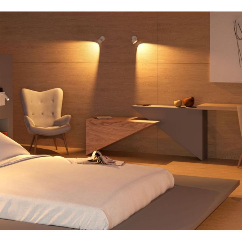 MINI CONCORD SPOT PROIETTORE LED 8W DIREZIONABILE BIANCO O NERO BENEITO FAURE - Cristalensi Shop Online