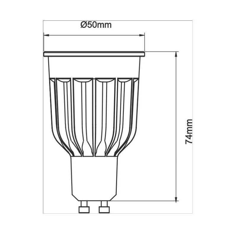 POWER LAMPADINA GU10 12W DIMMERABILE ANGOLO LUCE 60 GRADI CON LUCE 3000K O 4000K BENEITO FAURE - Cristalensi Shop Online