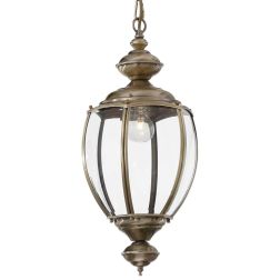 LAMPADARIO A SOSPENSIONE CLASSICO A FORMA DI LANTERNA IN METALLO CROMO O BRUNITO CRISTALENSI - Cristalensi Shop Online 2