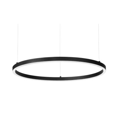 SOSPENSIONE MODERNA FORMA CIRCOLARE DIAMETRO CM 90 LED INTEGRATO 55W LUCE 3000K-4000K BIANCO O NERO CRISTALENSI - Cristalensi Sh
