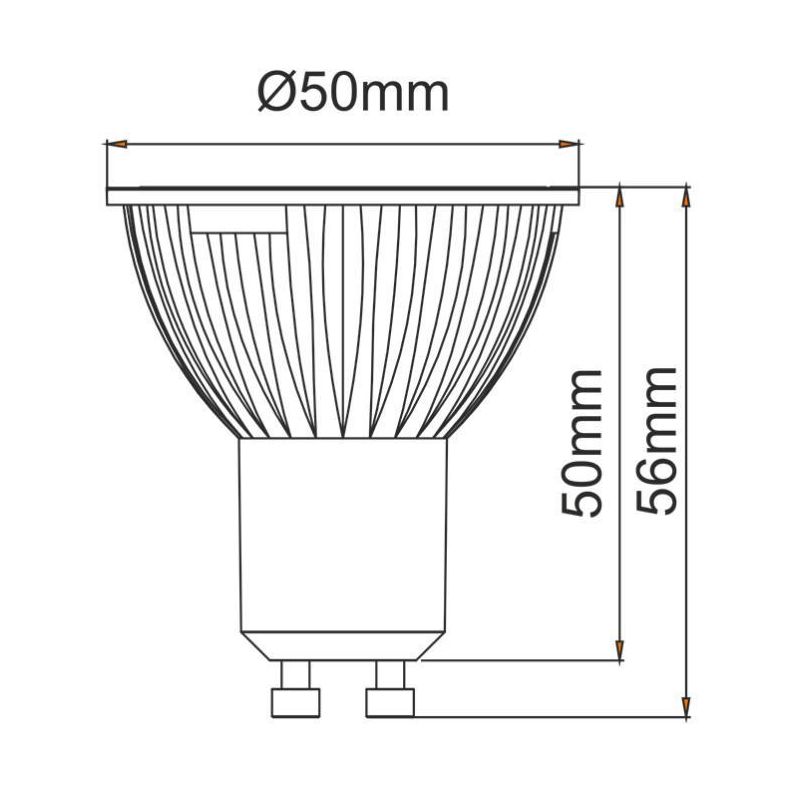 UNIFORM DIMMERABILE LAMPADINA GU10 230V 6W 3000K O 4000K 25000 ORE VITA BENEITO FAURE - Cristalensi Shop Online