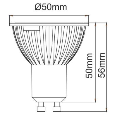 UNIFORM DIMMERABILE LAMPADINA GU10 230V 6W 3000K O 4000K 25000 ORE VITA BENEITO FAURE - Cristalensi Shop Online