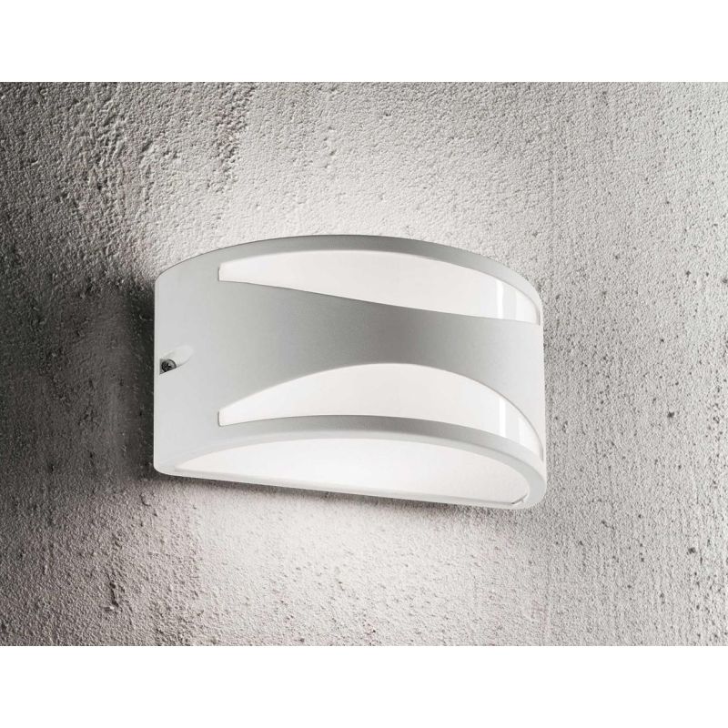 LAMPADA DA PARETE DA ESTERNI DESIGN MODERNO IP44 DUE COLORI LUCE DIFFUSA CRISTALENSI - Cristalensi Shop Online