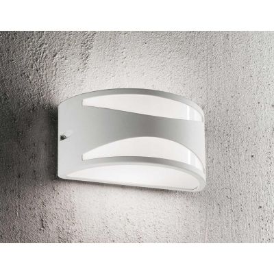 LAMPADA DA PARETE DA ESTERNI DESIGN MODERNO IP44 DUE COLORI LUCE DIFFUSA CRISTALENSI - Cristalensi Shop Online