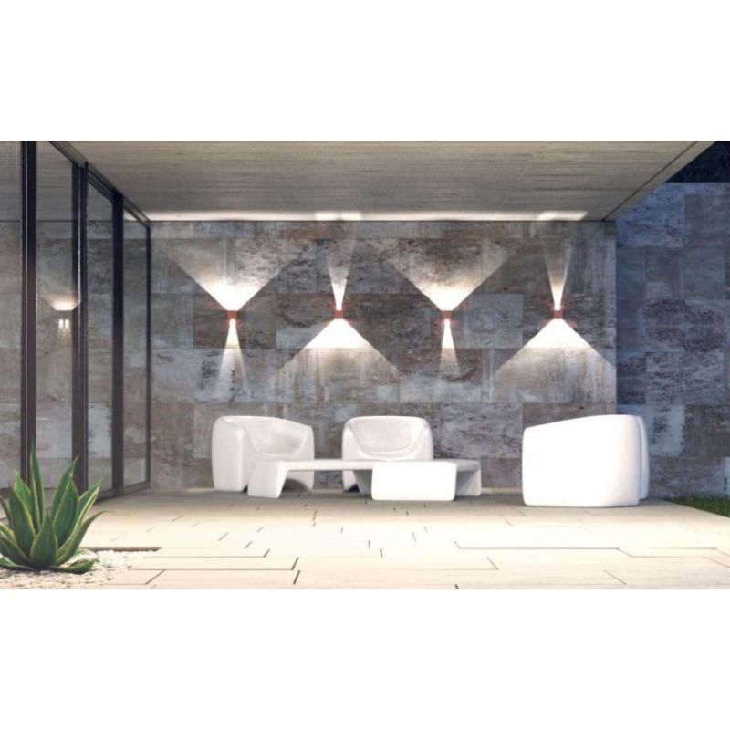 LEK APPLIQUE CUBO IP54 IN TRE COLORI LED 6,8W FASCIO REGOLABILE 3000K O 4000K BENEITO FAURE - Cristalensi Shop Online