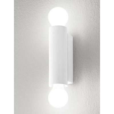 BIRBA APPLIQUE BIEMISSIONE MODERNA COLORE BIANCO CON LAMPADINE A VISTA E27 DELLA LINEA LIGHT Linea Light - Cristalensi Shop Onli