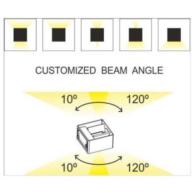LEK APPLIQUE CUBO IP54 IN TRE COLORI LED 6,8W FASCIO REGOLABILE 3000K O 4000K BENEITO FAURE - Cristalensi Shop Online