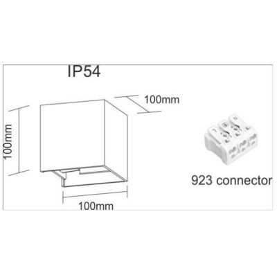 LEK APPLIQUE CUBO IP54 IN TRE COLORI LED 6,8W FASCIO REGOLABILE 3000K O 4000K BENEITO FAURE - Cristalensi Shop Online