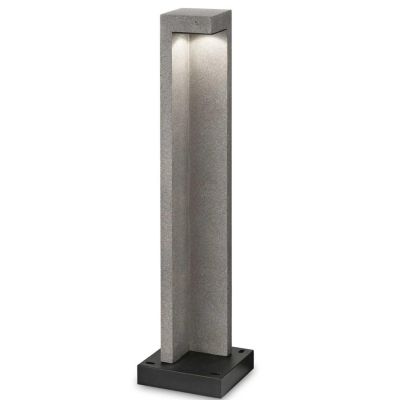 PALETTO DA ESTERNO IN RESINA H74 DESIGN MODERNO IP55 LED 9W LUCE 3000K/4000K EFFETTO GRANITO CRISTALENSI - Cristalensi Shop Onli