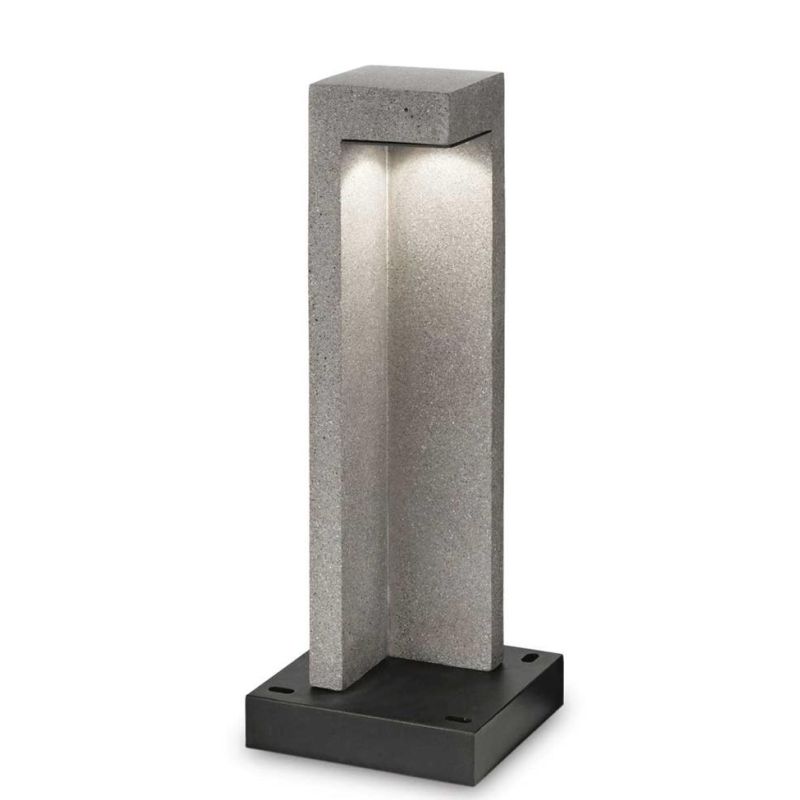 PALETTO DA ESTERNO IN RESINA H49 DESIGN MODERNO IP55 LED 9W LUCE 3000K/4000K EFFETTO GRANITO CRISTALENSI - Cristalensi Shop Onli