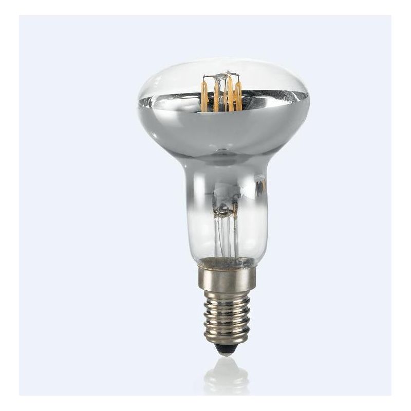 LAMPADINA E14 LED 4W SPOT R50 CON CUPOLA ARGENTO LUCE 3000K DURATA 15000 ORE CRISTALENSI - Cristalensi Shop Online