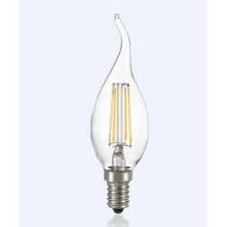 LAMPADINA COLPO DI VENTO E14 LED 4W DIMMERABILE LUCE 3000K VETRO TRASPARENTE DURATA 15000 ORE CRISTALENSI - Cristalensi Shop Onl 2