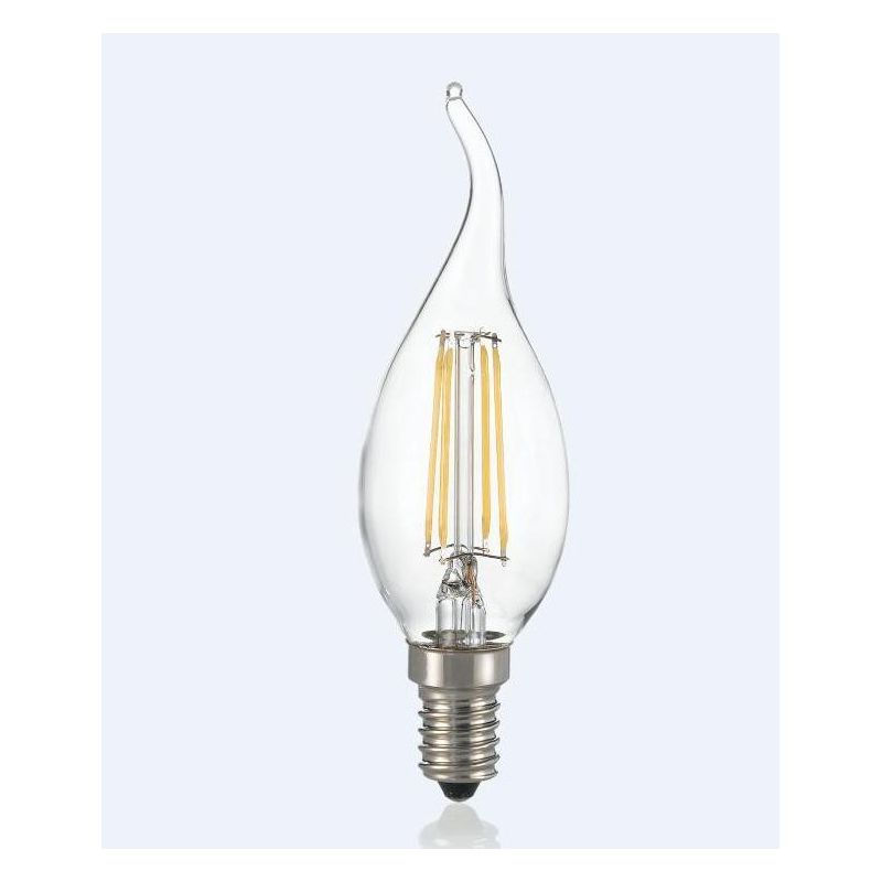 LAMPADINA COLPO DI VENTO E14 LED 4W DIMMERABILE LUCE 3000K VETRO TRASPARENTE DURATA 15000 ORE CRISTALENSI - Cristalensi Shop Onl