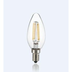 LAMPADINA E14 A FORMA DI OLIVA LED 4W DIMMERABILE LUCE 3000K VETRO TRASPARENTE DURATA 15000 ORE CRISTALENSI - Cristalensi Shop O 2