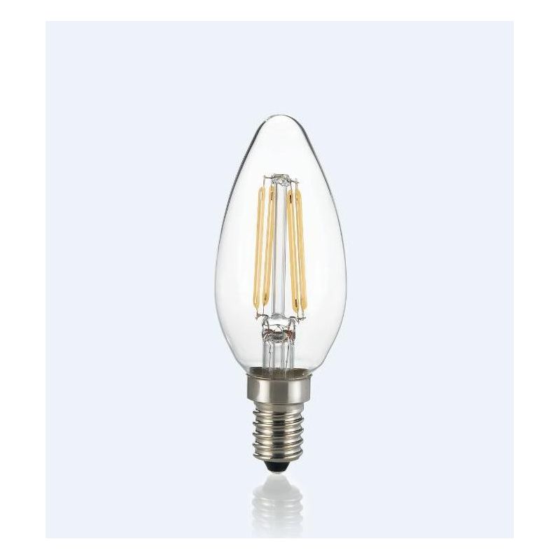 LAMPADINA E14 A FORMA DI OLIVA LED 4W DIMMERABILE LUCE 3000K VETRO TRASPARENTE DURATA 15000 ORE CRISTALENSI - Cristalensi Shop O