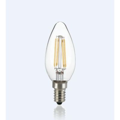LAMPADINA E14 A FORMA DI OLIVA LED 4W DIMMERABILE LUCE 3000K VETRO TRASPARENTE DURATA 15000 ORE CRISTALENSI - Cristalensi Shop O