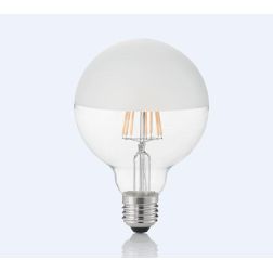 LAMPADINA GLOBO E27 CON CUPOLA BIANCA LED 8W LUCE 3000K DURATA 20000 ORE CRISTALENSI - Cristalensi Shop Online 2