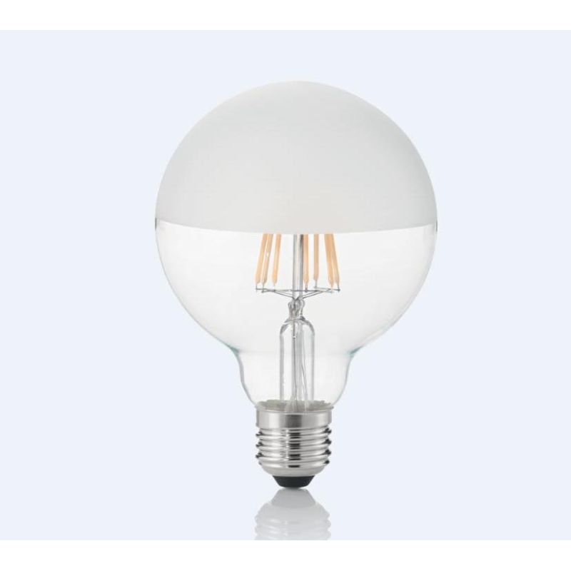 LAMPADINA GLOBO E27 CON CUPOLA BIANCA LED 8W LUCE 3000K DURATA 20000 ORE CRISTALENSI - Cristalensi Shop Online