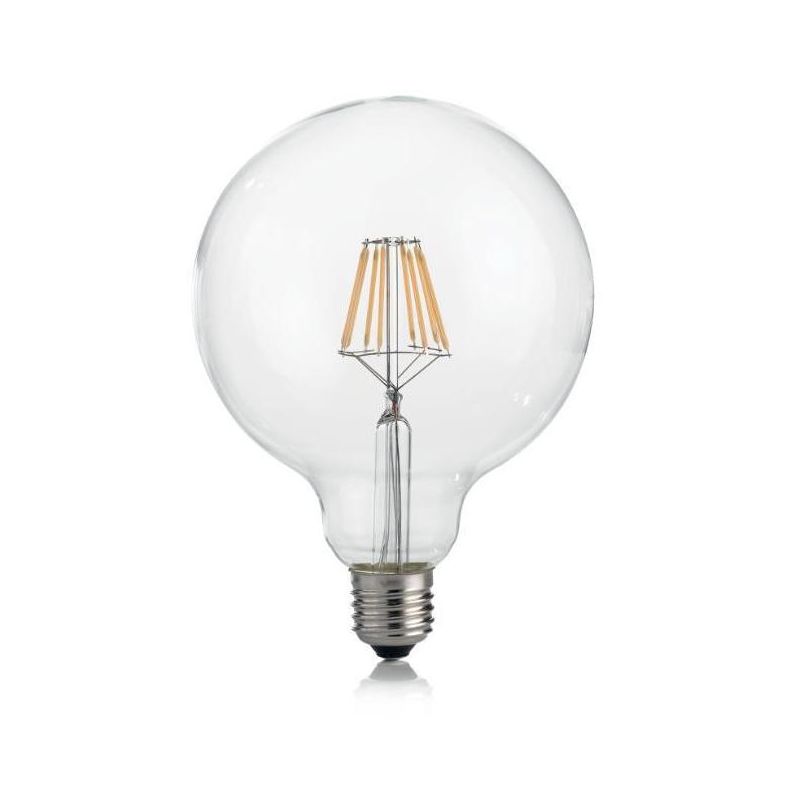 LAMPADINA E27 DIMMERABILE A GLOBO GRANDE VETRO TRASPARENTE LED 8W LUCE 3000K DURATA 15000 ORE CRISTALENSI - Cristalensi Shop Onl