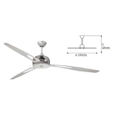 VENTILATORE CENTOTTANTA DI ITALEXPORT SENZA LUCE TELECOMANDO INCLUSO Italexport - Cristalensi Shop Online