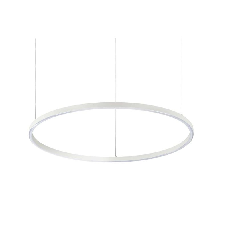 SOSPENSIONE MODERNA FORMA CIRCOLARE DIAMETRO CM 70 LED INTEGRATO 38W LUCE 3000K-4000K BIANCO O NERO CRISTALENSI - Cristalensi Sh